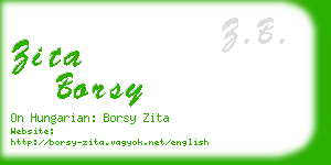 zita borsy business card